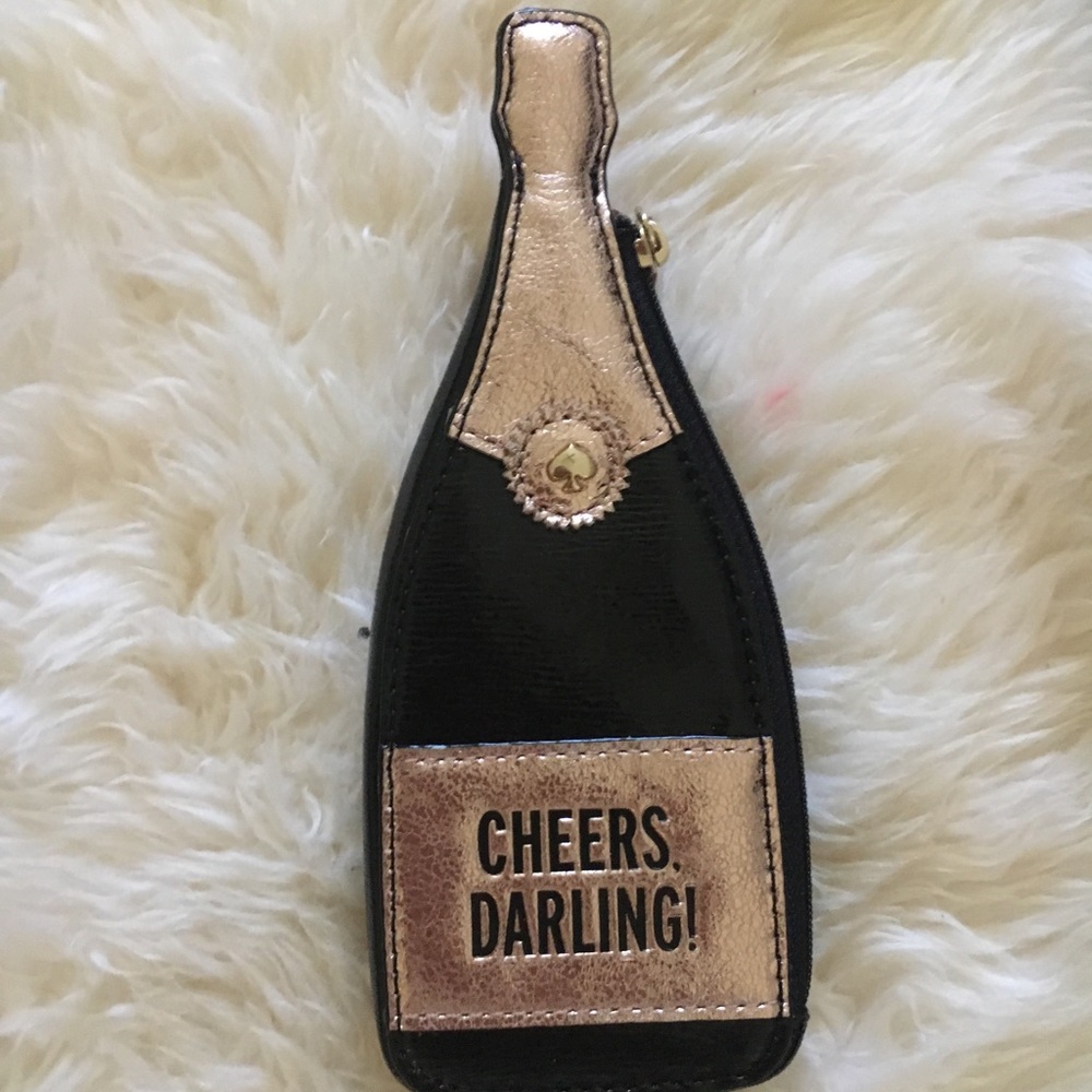 NWOT Kate Spade champagne coin purse - Never used